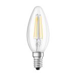 Ledvance Classic LED E14 Kerze Fadenlampe Klar 4W 470lm - 840 | Ersatz für 40W